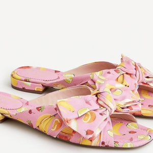 Edie Parker® X J.Crew bow slide sandals